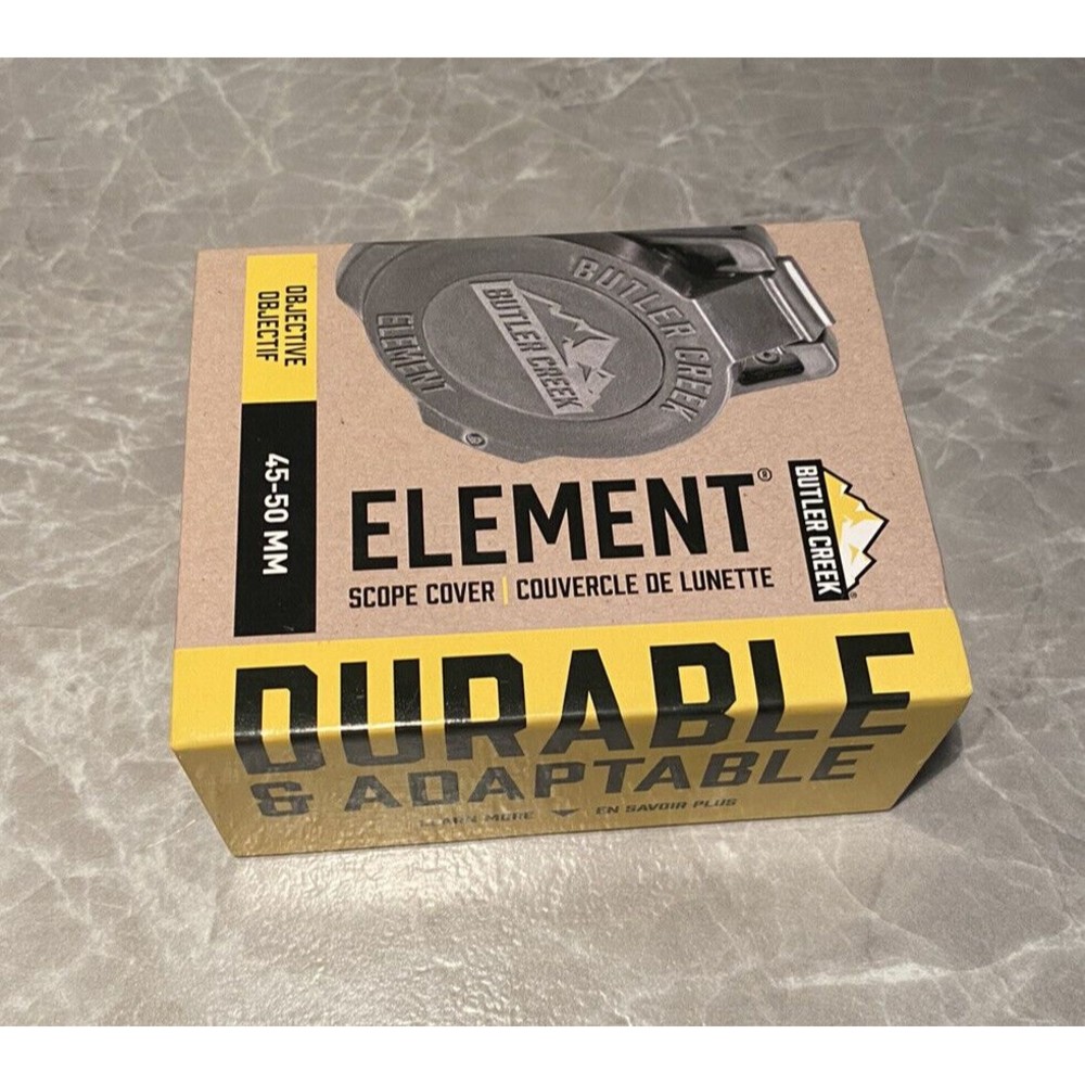 Butler Creek Element Scope Cap Objective 45-50mm Black Riflescope Cap ESC50